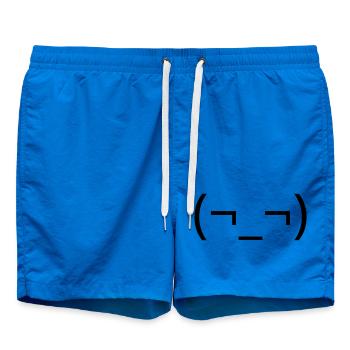 Dry Side Gare (¬_¬) Annoyed Emote - Swim Trunks - cobalt blue - Front - AI Model Male 185 light (185cm)