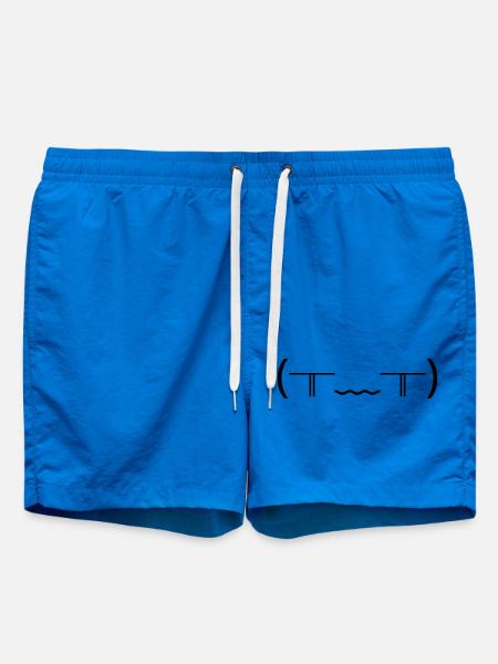 Crying Emote (╥_╥) Violent Tears - Swim Trunks - cobalt blue