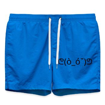 Muskel Emote ᕦ(ò_óˇ)ᕤ stark Kaomoji - Badeshorts - Cobalt blue - Vorne - AI Model Male 185 light (185cm)