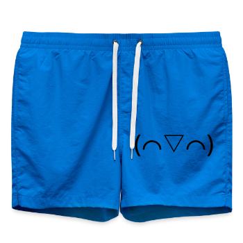Lachendes Emote (⌒▽⌒) fröhlich Kaomoji - Badeshorts - Cobalt blue - Vorne - AI Model Male 185 light (185cm)