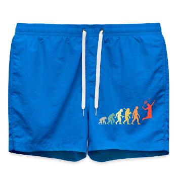 Badminton Evolution Badminton Joueur de Badminton Smash Rétro - Short de bain - cobalt blue - Devant - AI Model Male 185 light (185cm)
