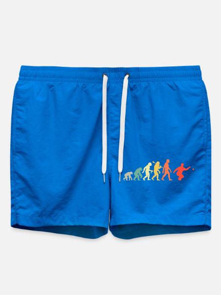 Boccia og Petanque Spillerevolution Retro Grafik - Badeshorts - cobalt blue