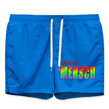 MENSCH INKLUSION VIELFALT - Badeshorts - Cobalt blue - Vorne - AI Model Male 185 light (185cm)