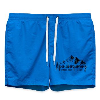 Alpenüberquerung 2026 L1 Garmisch Brescia - Badeshorts - Cobalt blue - Vorne - AI Model Male 185 light (185cm)