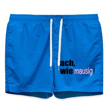 MAUSIGE SPRÜCHE - Badeshorts - Cobalt blue - Vorne - AI Model Male 185 light (185cm)