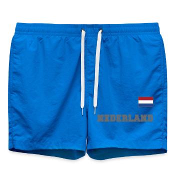Niederlande Trikot Look - Holland – NEDERLAND - Badeshorts - Cobalt blue - Vorne - AI Model Male 185 light (185cm)