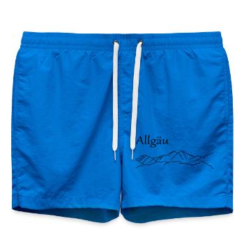 Allgäu Berge - Badeshorts - Cobalt blue - Vorne - AI Model Male 185 light (185cm)