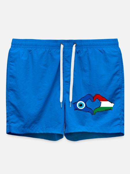 Ungarn Nazar Flagge Hände Herzform - Badeshorts - Cobalt blue