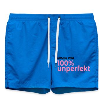 Hundert Prozent Unperfekt - Badeshorts - Cobalt blue - Vorne - AI Model Male 185 light (185cm)
