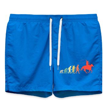 Cowboy Evolution Western Stil Wilder Westen Rodeo - Badeshorts - Cobalt blue - Vorne - AI Model Male 185 light (185cm)