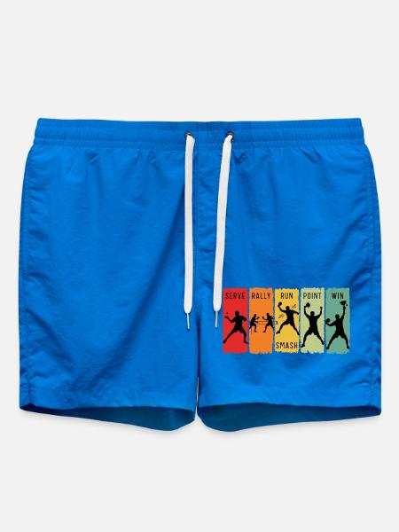 Retro Table Tennis Steps Serve Rally Smash Sieg - Badeshorts - Cobalt blue