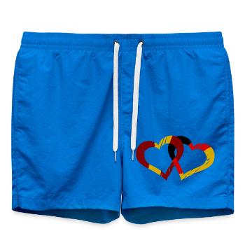 Spanisch deutsche Liebe - Badeshorts - Cobalt blue - Vorne - AI Model Male 185 light (185cm)