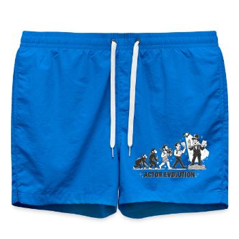 Actor Evolution: Vom Affen zum Schauspieler - Badeshorts - Cobalt blue - Vorne - AI Model Male 185 light (185cm)