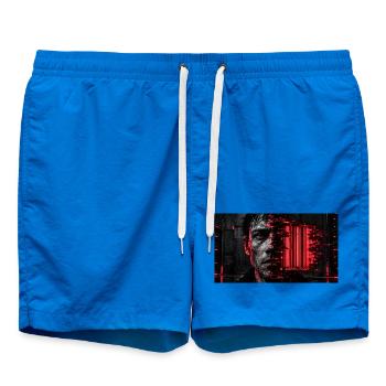 Der EAN-Code der Zivilisation - Badeshorts - Cobalt blue - Vorne - AI Model Male 185 light (185cm)
