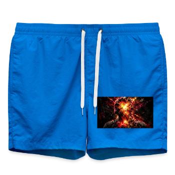 Das nackte Bewusstsein - Badeshorts - Cobalt blue - Vorne - AI Model Male 185 light (185cm)