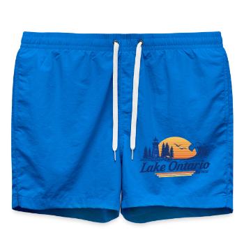 Lake Ontario retro - Badeshorts - Cobalt blue - Vorne - AI Model Male 185 light (185cm)