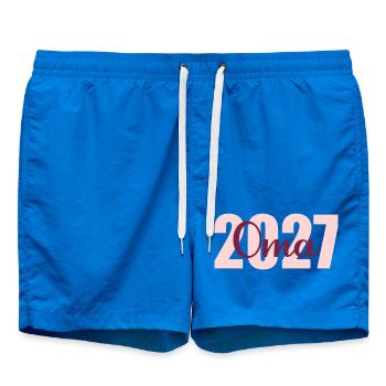 Baby verkünden, Oma 2027 - Badeshorts - Cobalt blue - Vorne - AI Model Male 185 light (185cm)