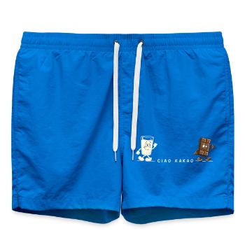 Ciao Kakao Milch Schokolade Wortspiel Humor - Badeshorts - Cobalt blue - Vorne - AI Model Male 185 light (185cm)