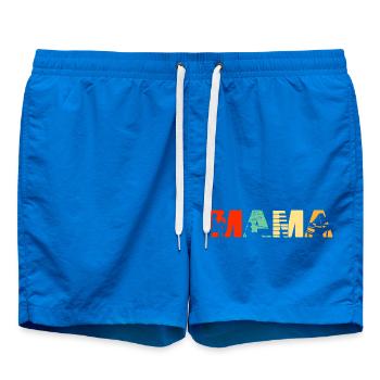 Mama Piano Player Musician Mother Retro Vintage - Swim Trunks - cobalt blue - Front