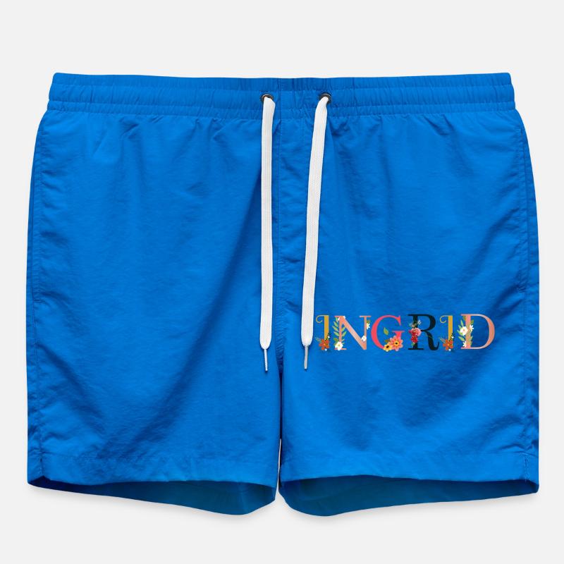 Le nom INGRID est fleuri - Short de bain - cobalt blue