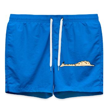 Funny Lazy DIY Giraffe Costume Cute Sleepy Animal - Swim Trunks - cobalt blue - Front