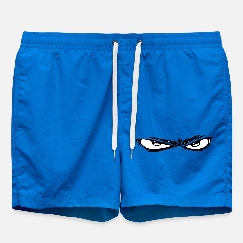 Yeux de nuit noir et blanc - Short de bain - cobalt blue