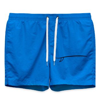 Surfboard Icon Outline Surfing - Swim Trunks - cobalt blue - Front