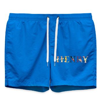 Nom HENRY décoré de fleurs - Short de bain - cobalt blue - Devant