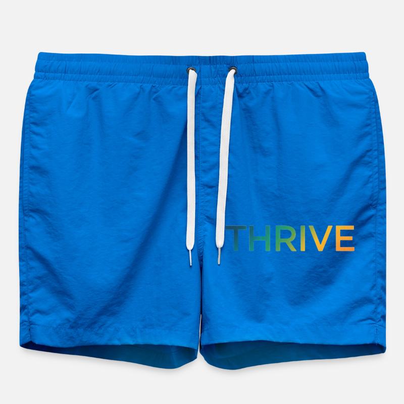 Thrive Gradient Lettering - Swim Trunks - cobalt blue