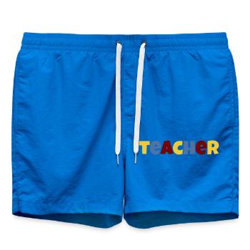 Lehrer bunter Text - Badeshorts - Cobalt blue - Vorne
