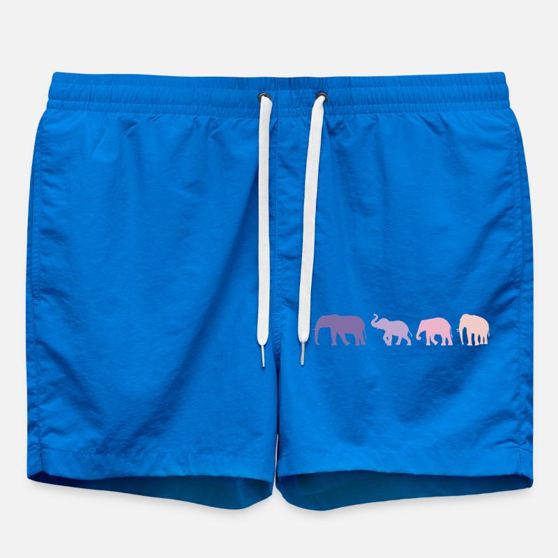 Elephant Elephant Retro - Swim Trunks - cobalt blue