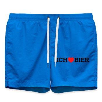 Ich liebe Bier (Farben änderbar) - Badeshorts - Cobalt blue - Vorne