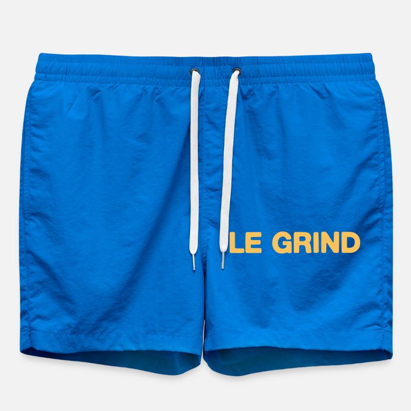 Le Grind – Motivation Statement Design Fan - Badeshorts - Cobalt blue