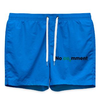 No CO2 Comment – Saubere Energie Statement - Badeshorts - Cobalt blue - Vorne