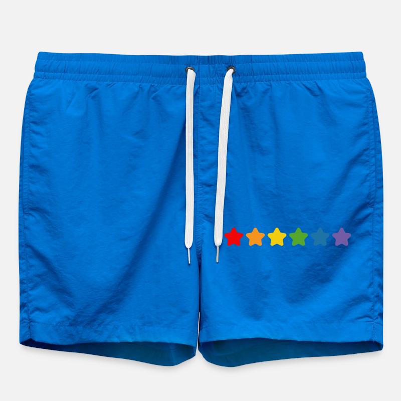 Regenbogen Sternchen LGBT lgbtqi queer - Badeshorts - Cobalt blue