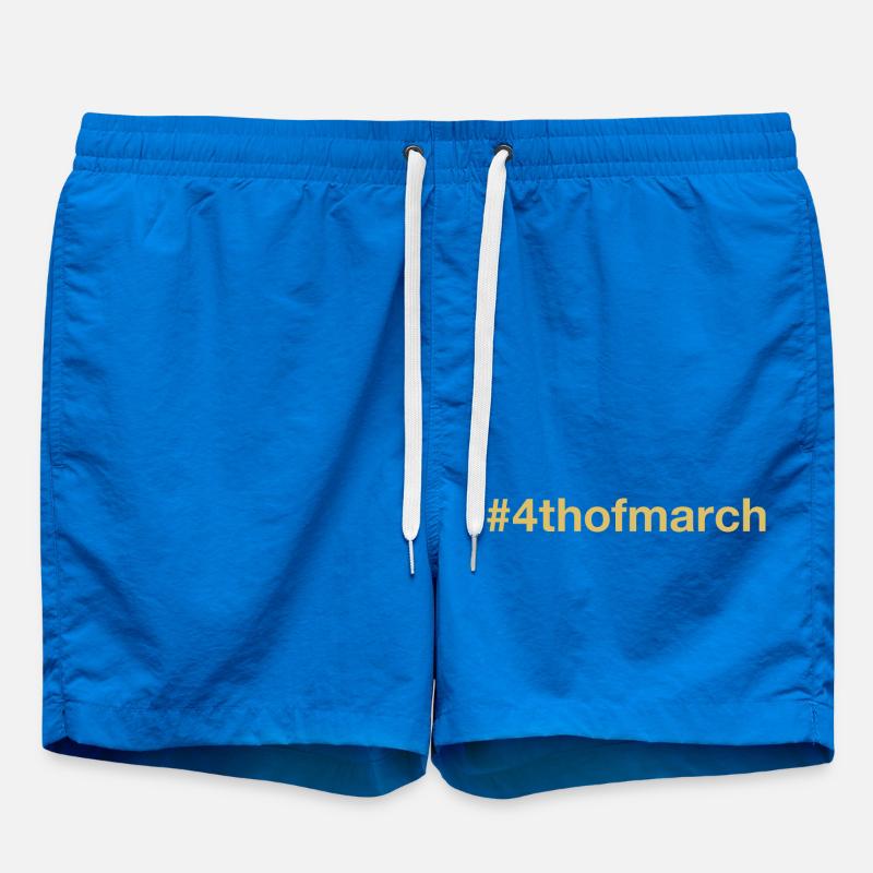 né le 4 mars Anniversaire - Short de bain - cobalt blue