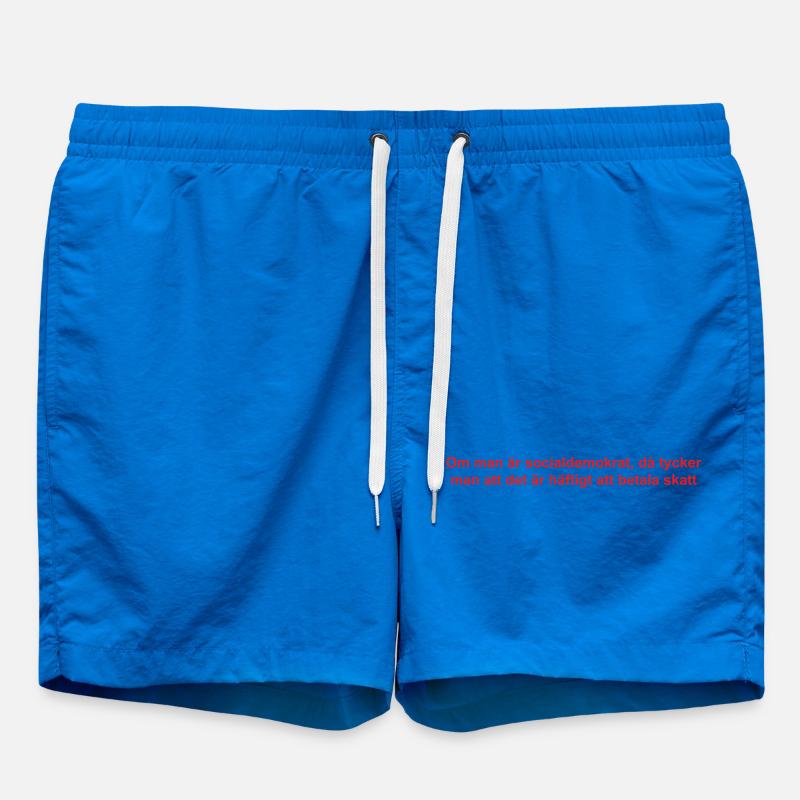 Analytical satirical text design - Swim Trunks - cobalt blue