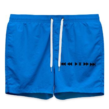 Musique Écouter Pause Sauter Pop Rock Rap Hip Hop - Short de bain - cobalt blue - Devant