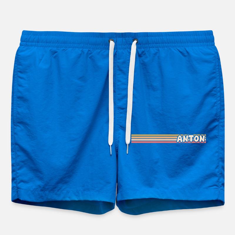 Nostalgic retro design named Anton - Swim Trunks - cobalt blue