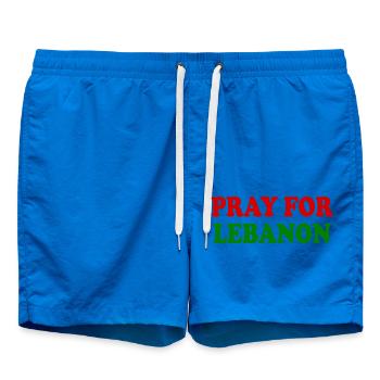 Pray for lebanon - Badeshorts - Cobalt blue - Vorne