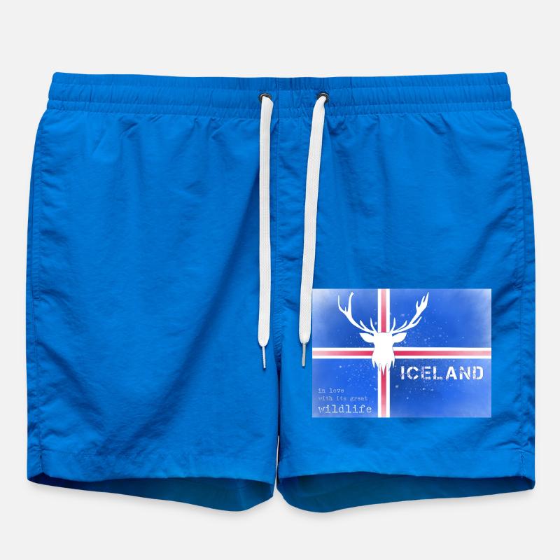 Faune islandaise Drapeau islandais - Short de bain - cobalt blue