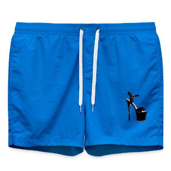 Pole Dance Heels Schwarz-Pink Plateau Schuh - Badeshorts - Cobalt blue - Vorne - AI Model Male 185 light (185cm)