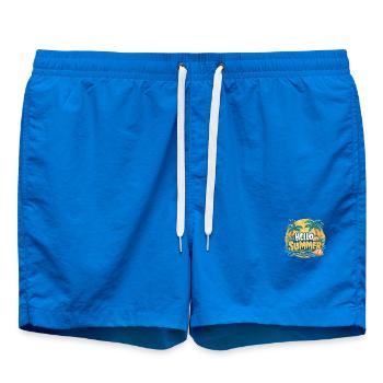 Schillernde Eleganz HELLO SUMMER - Badeshorts - Cobalt blue - Vorne - AI Model Male 185 light (185cm)