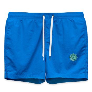 Sterne- handgemalt von Martina Eßer - Badeshorts - Cobalt blue - Vorne - AI Model Male 185 light (185cm)