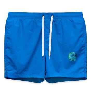 Sommerfarben- handgemalt von Martina Eßer - Badeshorts - Cobalt blue - Vorne - AI Model Male 185 light (185cm)