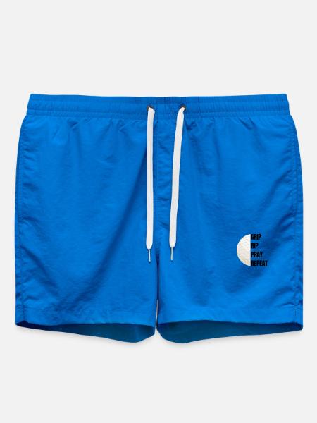 Grip Rip Pray Repeat – Golfslogan - Badeshorts - Cobalt blue