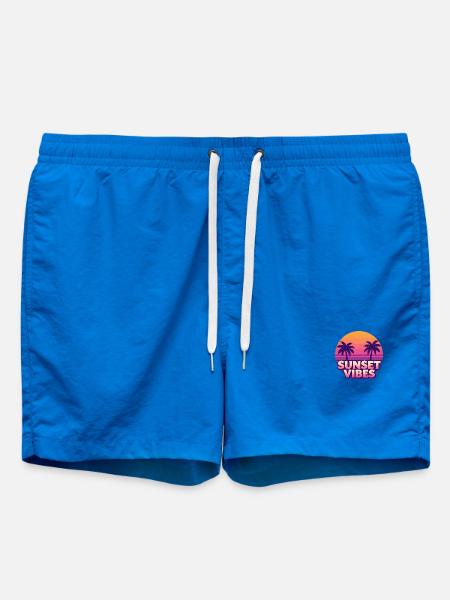 Sonnenuntergang Vibes Palmen - Badeshorts - Cobalt blue