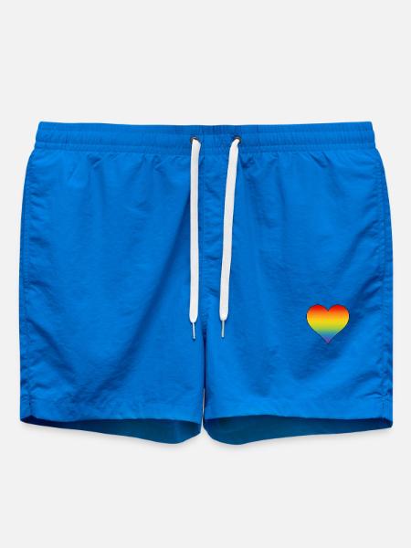 Regenbogen Herz - Badeshorts - Cobalt blue