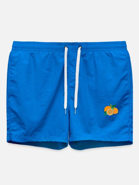 orangefarbener Druck - Badeshorts - Cobalt blue