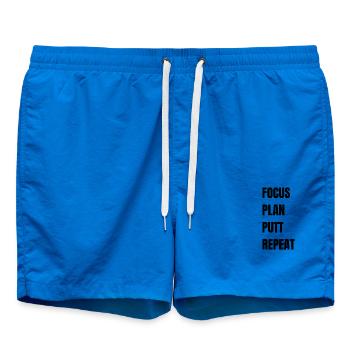 Golf Focus Plan Putt Repeat - Badeshorts - Cobalt blue - Vorne - AI Model Male 185 light (185cm)